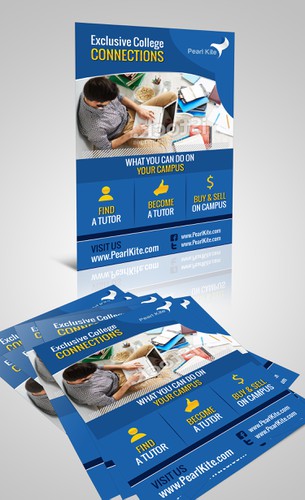 Student design with the title 'Guaranteed - Flyer Card - Pearl Kite'