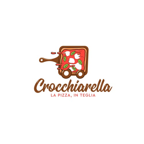 Pizzeria design with the title 'Crocchiarella'