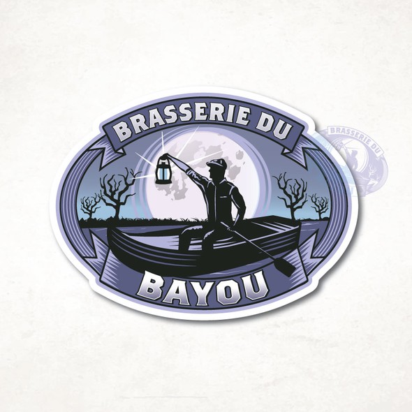 带有“Brasserie Du Bayou”标题的幽灵标志