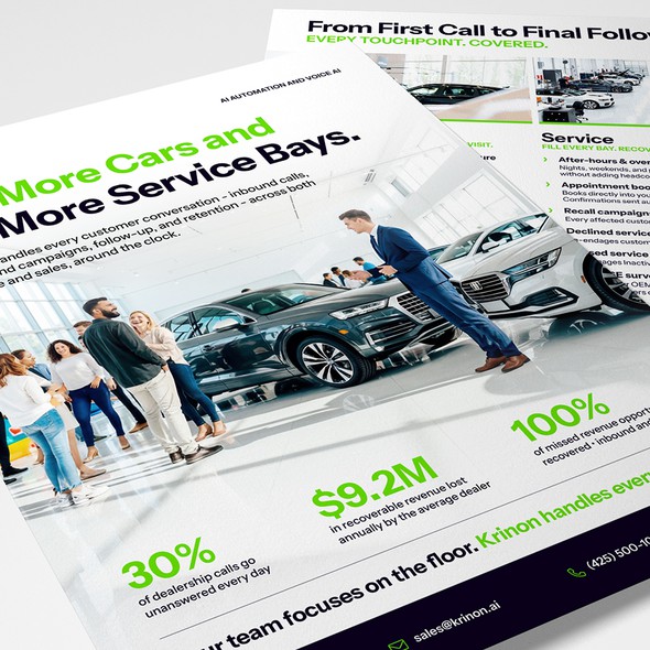 Design with the title 'Premium Automotive Flyer Design'
