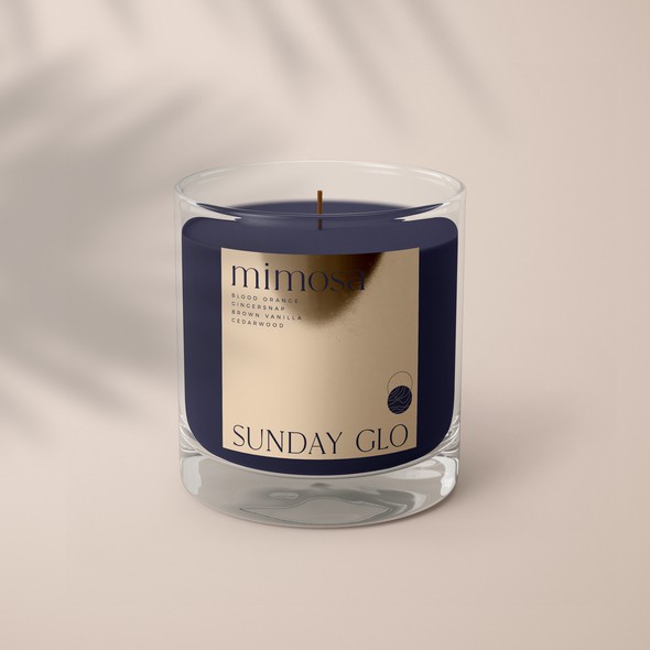 Candle packaging with the title 'Luxury candle packaging design'