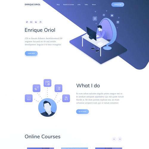 Portfolio website with the title 'Personal brand site for a software developer '