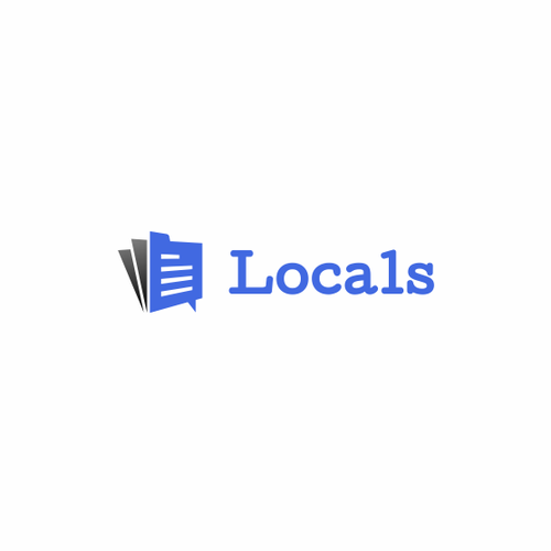 News logo with the title 'Locals Logo Design'
