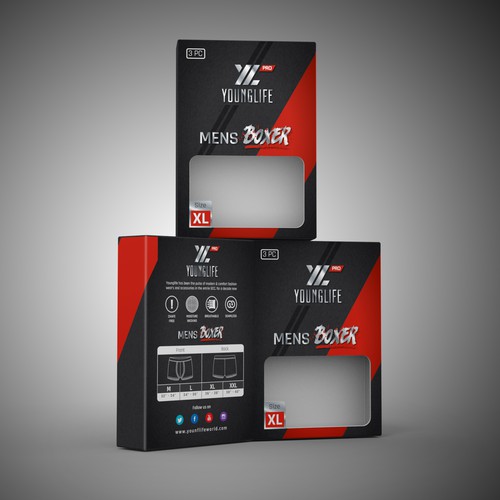 Men design with the title 'packaging'