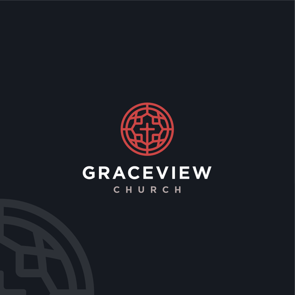 Red design with the title 'GRACEVIEW CHURCH'