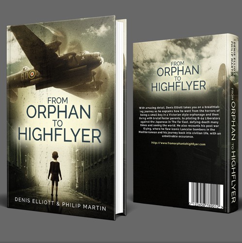 Children's book cover with the title 'From Oprhan to Highflyer Book Cover'