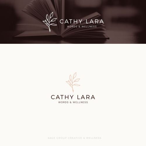 Writing logo with the title 'Cathy Lara Words & Wellness'
