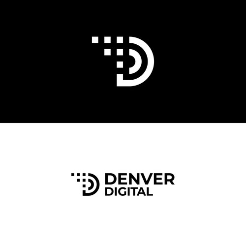 Letterhead logo with the title 'D logo mark for Denver Digital'