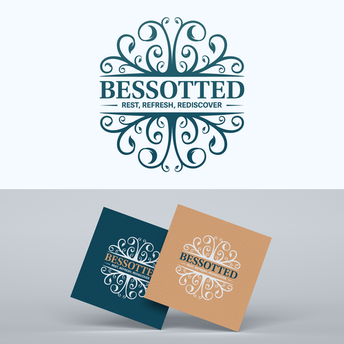 Calming logo with the title 'Logo Concept for a Rural Hotel'