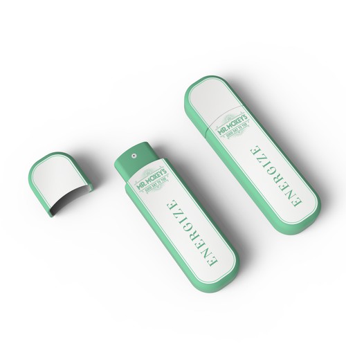 Device packaging with the title 'Spray device design'