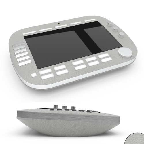 Gadget design with the title 'Synthesizer Desktop Module'