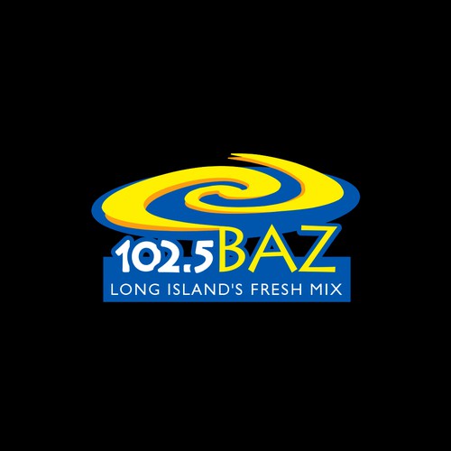 Radio logo with the title '102-5 BAZ Long Island's fresh mix'