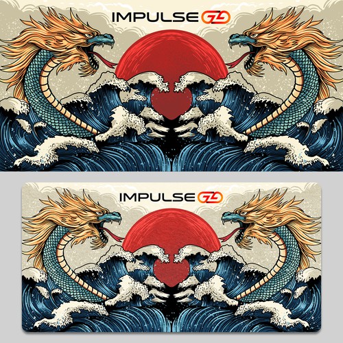 Dragon artwork with the title 'Illustration contest for Impulse GD'