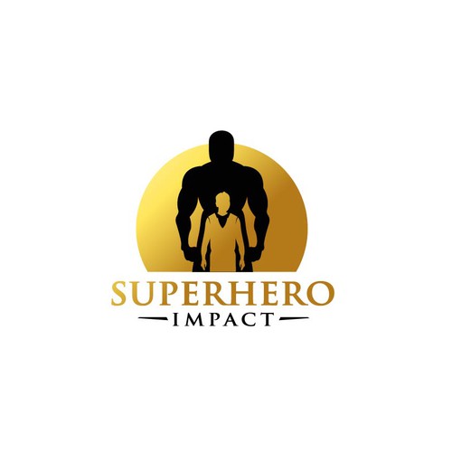 Superhero logo with the title 'Logo design for Superhero Impact'