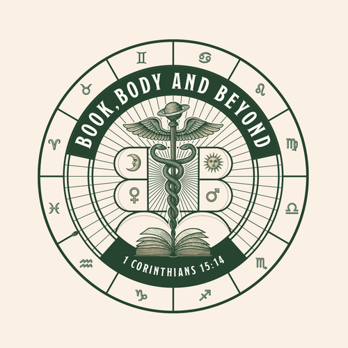 Cosmic logo with the title 'The Wisdom of Ages in One Logo'