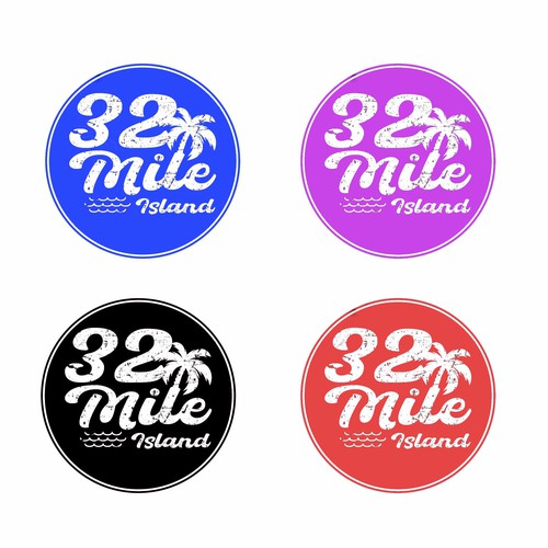 Sticker logo with the title '31 mile island'
