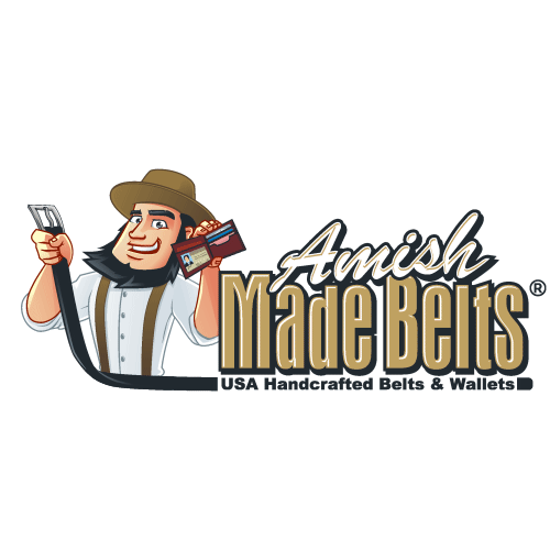 Leather design with the title 'Animated GIF for Amish Made Belts'