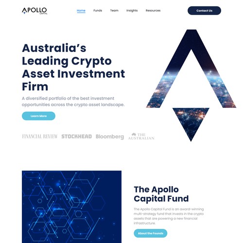 Crypto website with the title 'Wbsite for crypto investors'