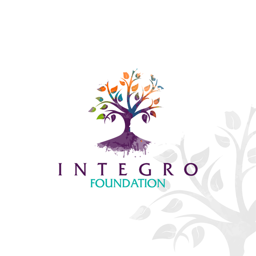 Aqua design with the title 'Integro Foundation'