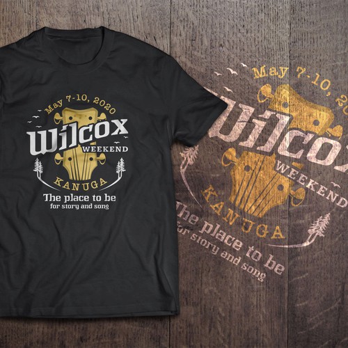 Camp design with the title 'Logo for the music festival.'