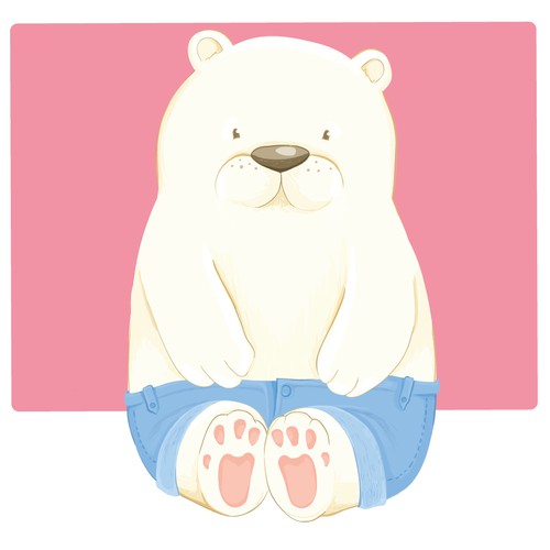 Teddy design with the title 'Children illustration'