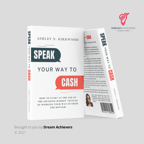 Orange book cover with the title 'Speak Your Way to Cash'