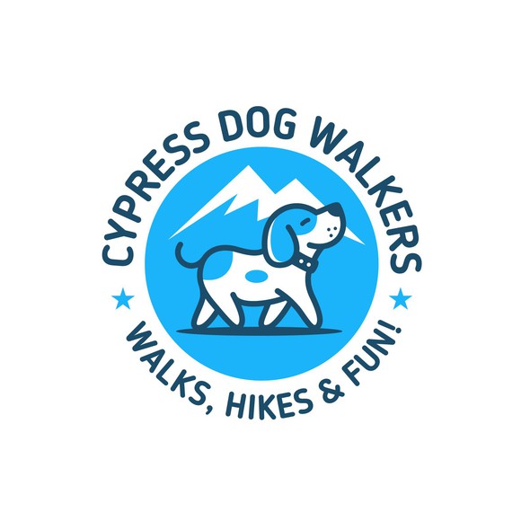 Beagle logo with the title 'Cypress Dog Walkers'