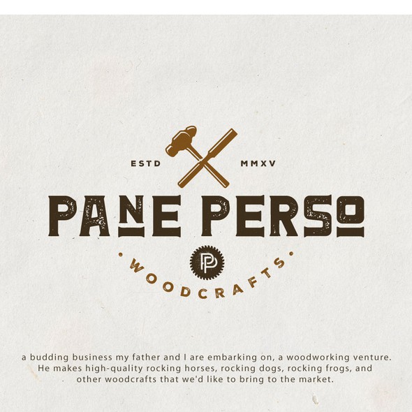 锤子标志的标题为“logo for Pane Perso”