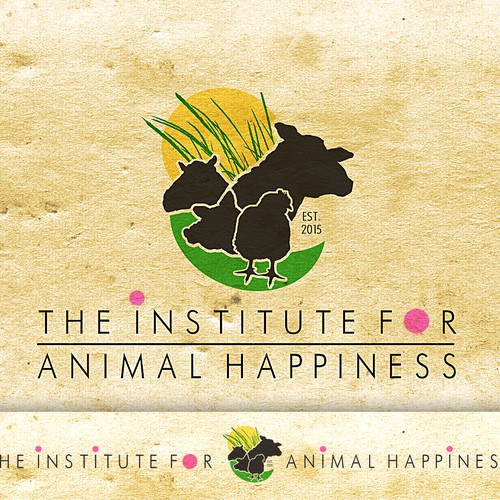 Animal logo with the title 'Logo that empowers farm animal rescue & arts-fueled compassion '