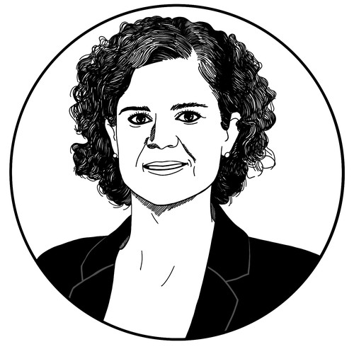 Line illustration with the title 'Line portrait '