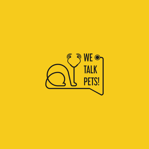 Animal hospital logo with the title 'A Logo for We Talk Pets!'