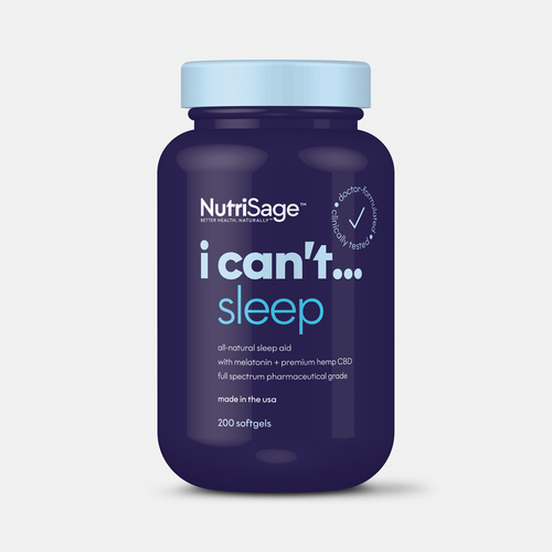 Cannabis label with the title 'Create a fun, modern + hip label template for an established health supplement brand'