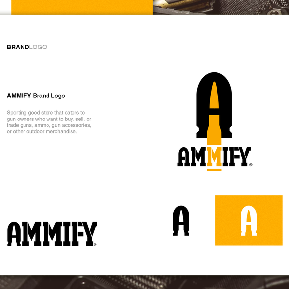 Bullet design with the title 'Logo design for AMMIFY'