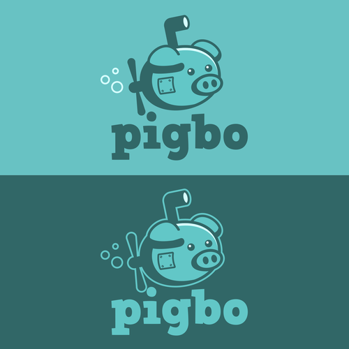 Cow, pig, and chicken logo with the title 'PIGBO'
