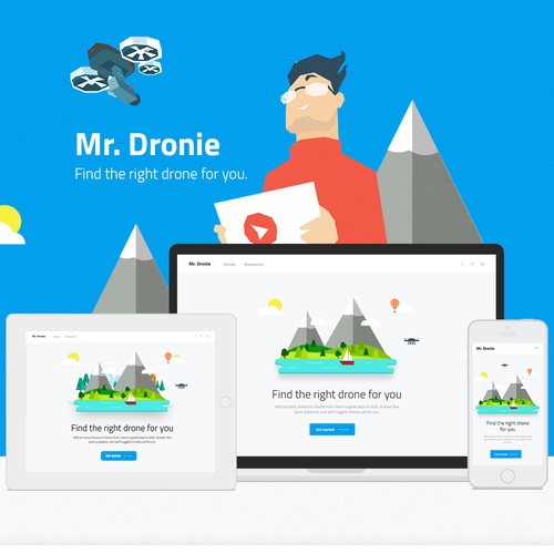 UI design with the title 'Quiz Landing Page Design'