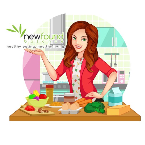 Diet design with the title 'Mascot design and illustration for an awesome dietitian '