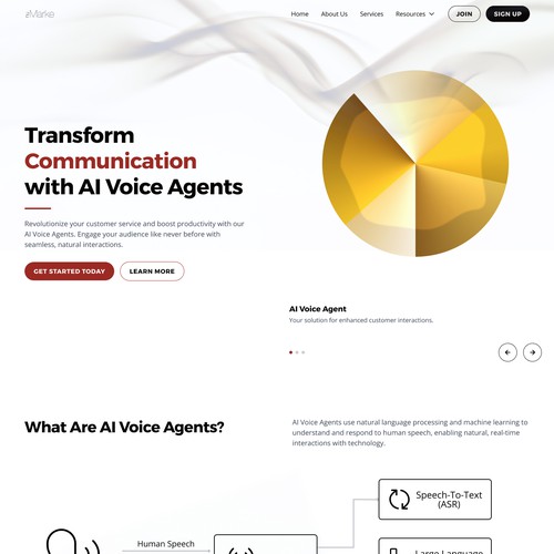 Artificial intelligence website with the title 'NuAI Product Page'