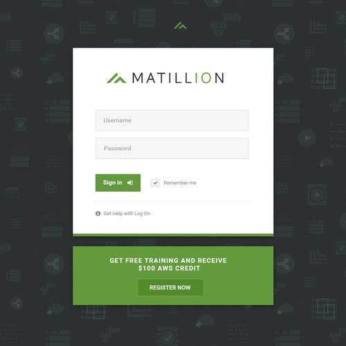 Screen design with the title 'Login Screen'