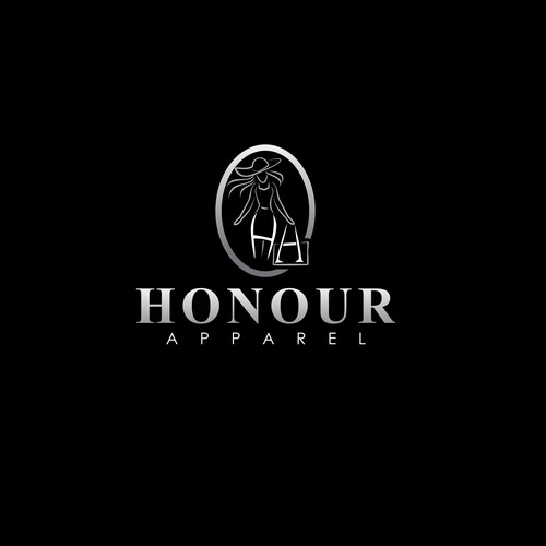 Women's fashion design with the title 'honour apparel'