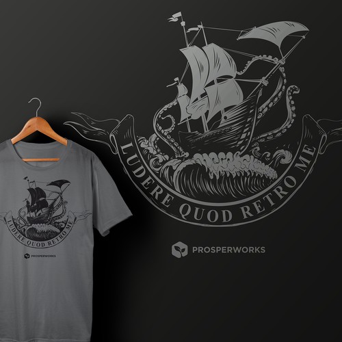 Sea t-shirt with the title 'single color T-shirt vector illustration'