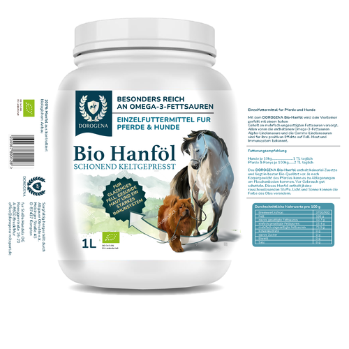 Classic label with the title 'A supplement label design'