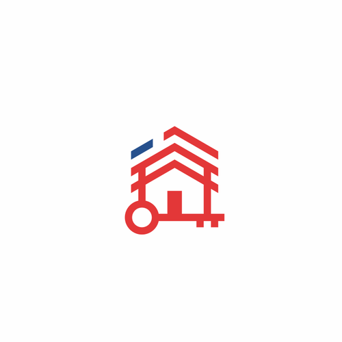 Key logo with the title 'Homekey with america flag'
