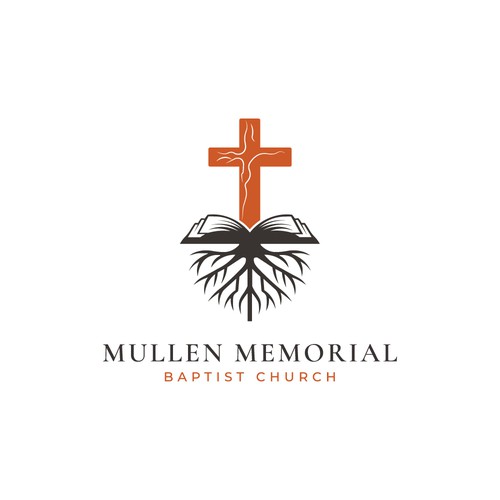Bible logo with the title 'Mullen Memorial church logo'
