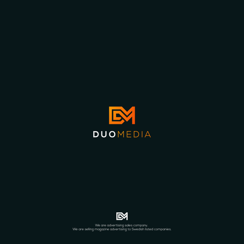 Media brand with the title 'Modern and geometric logo for advertising sales company'