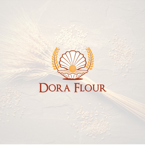 Oyster logo with the title 'Dora Flour'