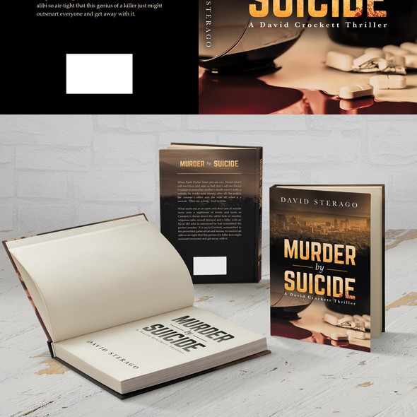 Suicide design with the title 'Cover Book Design'