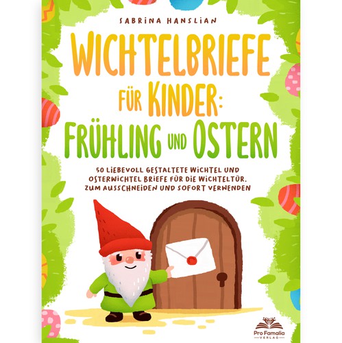 Magic book cover with the title 'Illustration for children's book cover'