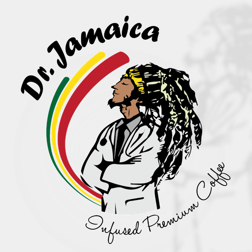 Jamaican logo with the title 'Logo for a jamaican medical coffee'