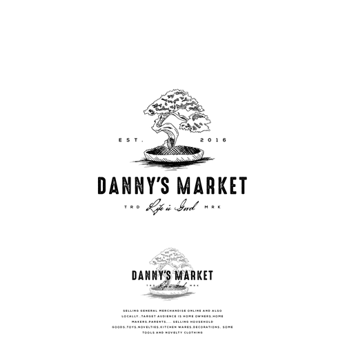 Merchandise logo with the title 'Logo entry for the contest Danny's Market'