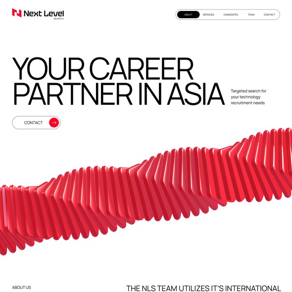 Typography website with the title 'Modern website for recruitment '